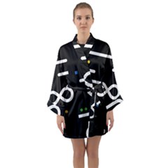 Line Circle Triangle Polka Sign Long Sleeve Kimono Robe by Mariart