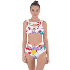 Paint Splash Rainbow Star Bandaged Up Bikini Set  by Mariart