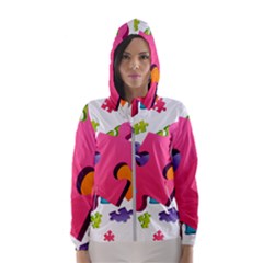 Passel Picture Green Pink Blue Sexy Game Hooded Wind Breaker (women)
