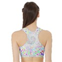 Prismatic Abstract Rainbow Sports Bra with Border View2