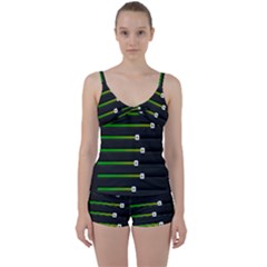 Stock Illustration Rendering Seven Volume Tie Front Two Piece Tankini by Mariart