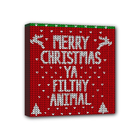 Ugly Christmas Sweater Mini Canvas 4  X 4  by Valentinaart