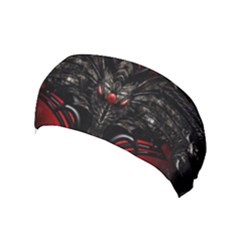 Black Dragon Grunge Yoga Headband by Celenk