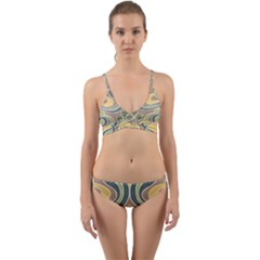 Art Floral Wrap Around Bikini Set by NouveauDesign