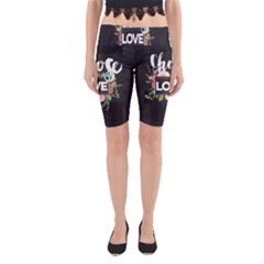 Love Yoga Cropped Leggings by NouveauDesign