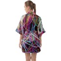 Funny Colorful Yarn Pattern Quarter Sleeve Kimono Robe View2