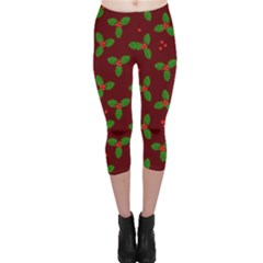 Christmas Pattern Capri Leggings  by Valentinaart