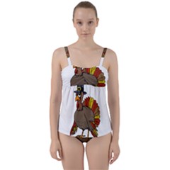 Thanksgiving Turkey  Twist Front Tankini Set by Valentinaart