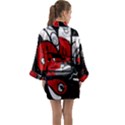 Red black and white abstraction Long Sleeve Kimono Robe View2