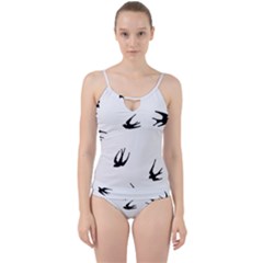 Black Bird Fly Sky Cut Out Top Tankini Set by Alisyart