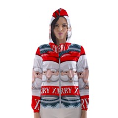 Christmas Santa Claus Xmas Hooded Wind Breaker (women) by Alisyart