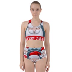 Christmas Santa Claus Xmas Racer Back Bikini Set by Alisyart