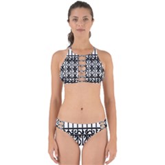 Inspirative Iron Gate Fence Grey Black Perfectly Cut Out Bikini Set by Alisyart