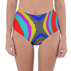 Pattern Rainbow Colorfull Wave Chevron Waves Reversible High-waist Bikini Bottoms by Alisyart