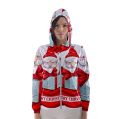 Merry Christmas Santa Claus Hooded Wind Breaker (women) by Alisyart