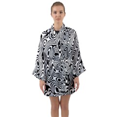 Psychedelic Zebra Black Circle Long Sleeve Kimono Robe by Alisyart