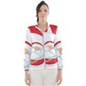 Skydiving Christmas Santa Claus Wind Breaker (Women) View1