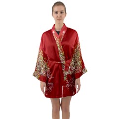 Tree Merry Christmas Red Star Long Sleeve Kimono Robe by Alisyart