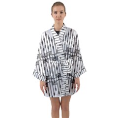 Iron Fence Grey Strong Long Sleeve Kimono Robe by Alisyart