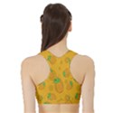 Fruit Pineapple Yellow Green Sports Bra with Border View2