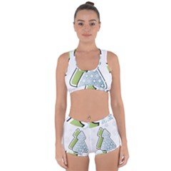 Tree Spruce Xmasts Cool Snow Racerback Boyleg Bikini Set by Alisyart