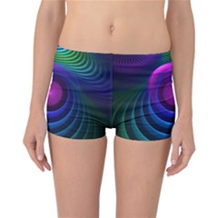 Beautiful Rainbow Marble Fractals In Hyperspace Reversible Boyleg Bikini Bottoms by jayaprime
