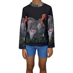 Thanksgiving Turkey Kids  Long Sleeve Swimwear by Valentinaart