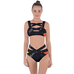 Castil Witch Hlloween Sinister Night Home Bats Bandaged Up Bikini Set  by Alisyart