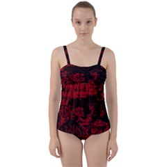 Graffiti Twist Front Tankini Set by ValentinaDesign