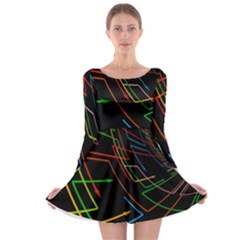 Arrows Direction Opposed To Next Long Sleeve Skater Dress by Celenk