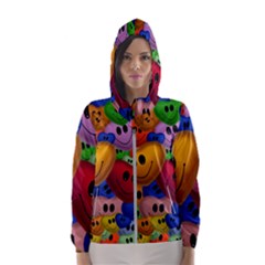 Heart Love Smile Smilie Hooded Wind Breaker (women) by Celenk