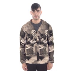 The Birth Of Christ Hooded Wind Breaker (men) by Valentinaart