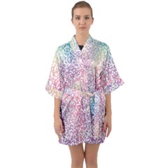 Festive Color Quarter Sleeve Kimono Robe by Colorfulart23