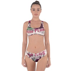 Vintage Santa Claus  Criss Cross Bikini Set by Valentinaart