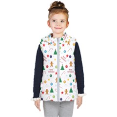 Christmas Pattern Kid s Puffer Vest by Valentinaart