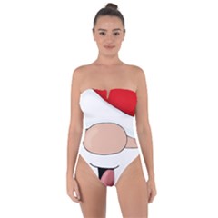 Santa  Tie Back One Piece Swimsuit by Valentinaart