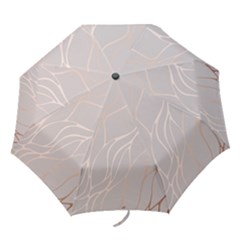 Rose Gold, Wave,beautiful,feminine,chic,elegant,metallic,modren,wedding,pink,trendy Folding Umbrellas