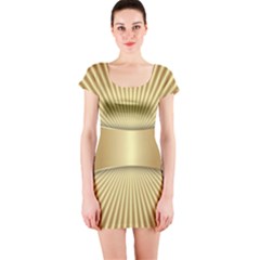 Gold8 Short Sleeve Bodycon Dress by NouveauDesign