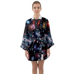 Galaxy Nebula Long Sleeve Kimono Robe by Celenk