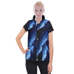 Nebula Women s Button Up Puffer Vest by Celenk