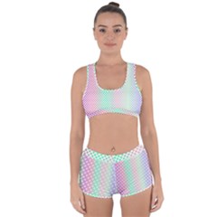 Pattern Racerback Boyleg Bikini Set by gasi