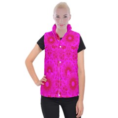 Pattern Women s Button Up Puffer Vest by gasi