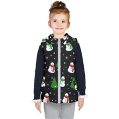 Snowman Pattern Kid s Puffer Vest by Valentinaart