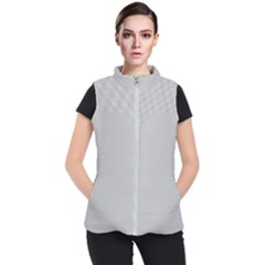 Grey And White Simulated Carbon Fiber Women s Puffer Vest by PodArtist
