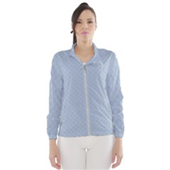 Powder Blue Stitched And Quilted Pattern Wind Breaker (women) by PodArtist