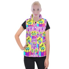 Crazy Women s Button Up Puffer Vest by gasi