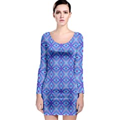 Pattern Long Sleeve Bodycon Dress by gasi