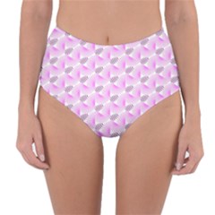 Pattern Reversible High-waist Bikini Bottoms by gasi