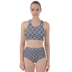 Pattern Racer Back Bikini Set by gasi