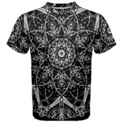 Mandala Psychedelic Neon Men s Cotton Tee by Celenk